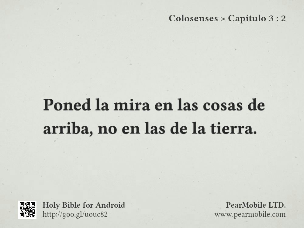 Colosenses, Capítulo 3:2